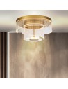 Searchlight® I Deco LED плафон, злато и прозрачен акрил I x LED - 25051-400GO - 5