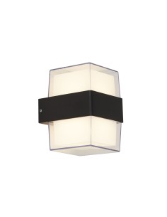 Searchlight® I Външен аплик Pittsburgh - черен метал и опал I 2 x LED - 25122-2BK - Цена | LEDs4economy