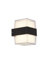 Searchlight® I Външен аплик Pittsburgh - черен метал и опал I 2 x LED - 25122-2BK
