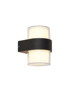 Searchlight® I Външен аплик Pittsburgh - черен метал и опал I 2 x LED - 25123-2BK - Цена | LEDs4economy