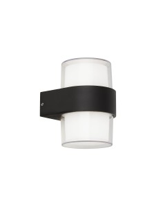 Searchlight® I Външен аплик Pittsburgh - черен метал и опал I 2 x LED - 25123-2BK - Цена | LEDs4economy 2