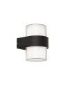 Searchlight® I Външен аплик Pittsburgh - черен метал и опал I 2 x LED - 25123-2BK - 2