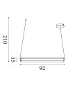 Searchlight® I LED Пендел Thread, златна мрежа и матово черно I 1 x LED (SMD) - 25151-1BK - 4