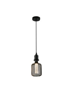 Searchlight® I Пендел Wire Mesh - черен метал I 1 x E27 - 26002BK - Цена | LEDs4economy