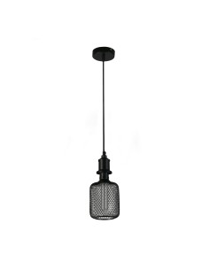 Searchlight® I Пендел Wire Mesh - черен метал I 1 x E27 - 26002BK - Цена | LEDs4economy 2