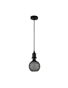 Searchlight® I Пендел Wire Mesh - черен метал I 1 x E27 - 26003BK - Цена | LEDs4economy 2