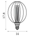 Searchlight® I Декоративна крушка - злато I 1 x E27 - 26004GO - 4
