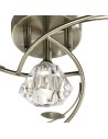 Searchlight® I Плафон Sierra - античен месинг и стъкло I 4 x G9 - 2634-4AB - 3