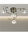 Searchlight® I Плафон Sierra - античен месинг и стъкло I 4 x G9 - 2634-4AB - 5