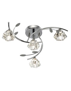 Searchlight® I Плафон Sierra - хром и прозрачно стъкло I 4 x G9 - 2634-4CC - Цена | LEDs4economy
