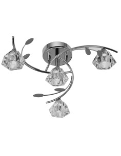 Searchlight® I Плафон Sierra - хром и прозрачно стъкло I 4 x G9 - 2634-4CC - Цена | LEDs4economy 2