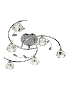Searchlight® I Плафон Sierra - хром и прозрачно стъкло I 6 x G9 - 2636-6CC - Цена | LEDs4economy