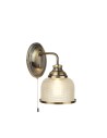 Searchlight® I Аплик Bistro II - античен месинг и стъкло в стил холофан I 1 x E27 - 2671-1AB