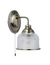 Searchlight® I Аплик Bistro II - античен месинг и стъкло в стил холофан I 1 x E27 - 2671-1AB - 2