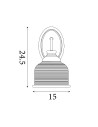 Searchlight® I Аплик Bistro II - античен месинг и стъкло в стил холофан I 1 x E27 - 2671-1AB - 4