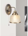Searchlight® I Аплик Bistro II - античен месинг и стъкло в стил холофан I 1 x E27 - 2671-1AB - 5