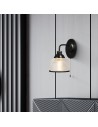 Searchlight® I Аплик Highworth - матов черен метал, стъкло тип холофан I 1 x E27 - 2671-1BK - 5