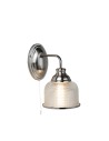 Searchlight® I Аплик Bistro II - сатенено сребристо и холофаново стъкло I 1 x E27 - 2671-1SS