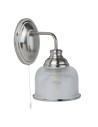 Searchlight® I Аплик Bistro II - сатенено сребристо и холофаново стъкло I 1 x E27 - 2671-1SS - 2