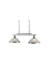 Searchlight® I Пендел Bistro - сатенено сребрист метал и стъкло I 2 x E27 - 2682-2SS