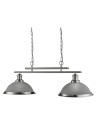 Searchlight® I Пендел Bistro - сатенено сребрист метал и стъкло I 2 x E27 - 2682-2SS - 2