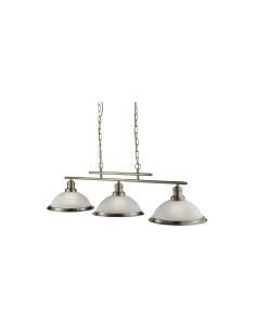 Searchlight® I Полилей Bistro 3L - античен месинг, метал и киселинно стъкло I 3 x E27 - 2683-3AB - Цена | LEDs4economy
