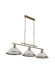 Searchlight® I Полилей Bistro 3L - античен месинг, метал и киселинно стъкло I 3 x E27 - 2683-3AB - Цена | LEDs4economy 2
