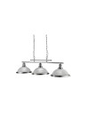 Searchlight® I Пендел Bistro - сатенено сребрист метал и киселинно стъкло I 3 x E27 - 2683-3SS