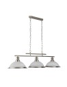 Searchlight® I Пендел Bistro - сатенено сребрист метал и киселинно стъкло I 3 x E27 - 2683-3SS - 2
