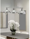 Searchlight® I Пендел Bistro - сатенено сребрист метал и киселинно стъкло I 3 x E27 - 2683-3SS - 5