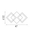 Searchlight® I Wall Art LED Аплик - сатенено сребриста I x LED - 2722SS - 4
