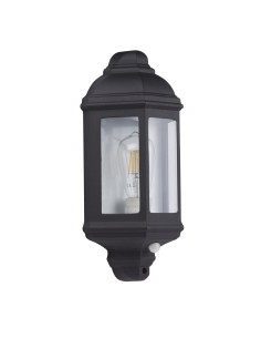 Searchlight® I Външен аплик Maine - черен метал и прозрачно стъкло I 1 x E27 - 280BK-PIR - Цена | LEDs4economy 2