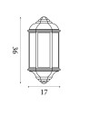 Searchlight® I Външен аплик Maine - бял метал и прозрачно стъкло I 1 x E27 - 280WH - 4