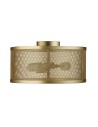 Searchlight® I Fishnet плафон - матово златист метален и мрежест абажур I 3 x E27 - 2843-3GO - 2