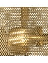 Searchlight® I Fishnet плафон - матово златист метален и мрежест абажур I 3 x E27 - 2843-3GO - 3