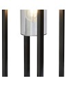 Searchlight® I Градински стълб Atlanta - черен метал и поликарбонат I 1 x E27 - 28731-450 - 3