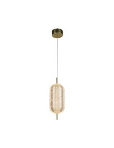 Searchlight® I Capsule LED Пендел, сатениран месинг и акрилен абажур I 1 x LED - 28803SB - Цена | LEDs4economy
