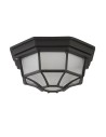Searchlight® I Външна лампа стенна/Плафон Vermont - черен метал и стъкло I 1 x E27 - 2942BK - 2