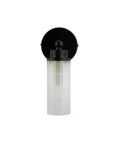 Searchlight® I Аплик Imperial, матово черен метал и прозрачно оребрено стъкло I 1 x G9 - 29981BK - Цена | LEDs4economy 2