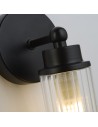 Searchlight® I Аплик Imperial, матово черен метал и прозрачно оребрено стъкло I 1 x G9 - 29981BK - 3