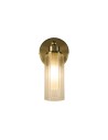 Searchlight® I Аплик Imperial, сатениран месинг и прозрачно оребрено стъкло I 1 x G9 - 29981SB