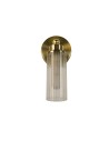 Searchlight® I Аплик Imperial, сатениран месинг и прозрачно оребрено стъкло I 1 x G9 - 29981SB - 2