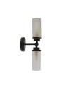 Searchlight® I Аплик Imperial, матово черен метал и прозрачно оребрено стъкло I 2 x G9 - 29982BK - 2