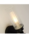 Searchlight® I Аплик Imperial, матово черен метал и прозрачно оребрено стъкло I 2 x G9 - 29982BK - 3