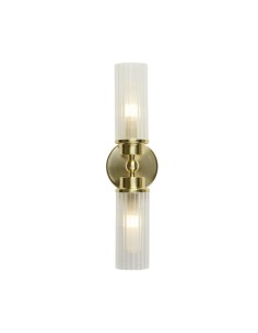 Searchlight® I Аплик Imperial, сатениран месинг и прозрачно оребрено стъкло I 2 x G9 - 29982SB - Цена | LEDs4economy