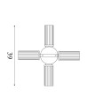 Searchlight® I Imperial плафон, черно и прозрачно оребрено стъкло I 4 x - 29984BK - 4