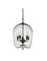 Searchlight® I Пендел Shower - черен метал и прозрачен кристал I 5 x E14 - 30216-5BK