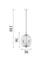Searchlight® I Пендел Shower - злато и прозрачен кристал I 5 x E14 - 30216-5GO - 4