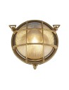 Searchlight® I Плафон Bulkhead - масивен месинг и оребрено стъкло I 1 x E27 - 30361PB