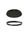 Searchlight® I Пендел Layla - черен метал и опал акрил I 1 x LED - 30411BK